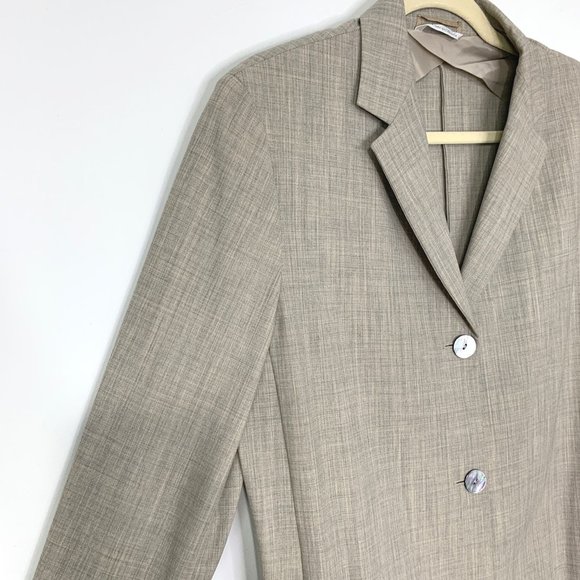 MAX MARA Women's Grayish Beige Long Sleeve Overcoat Sz 8‎ - Picture 3 of 10